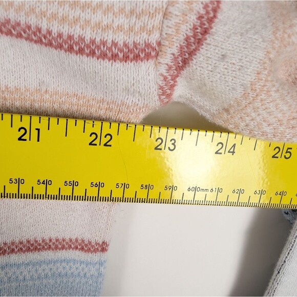 JohnPaulRichard Women's L Striped Cotton Sweater Multicolor Lightweight - Picture 7 of 9